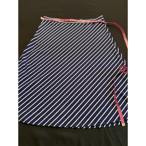 Talbots Womens Blue White Maxi Skirt Pull On Sz M Petite Boho Hippie Stretchy - Picture 4 of 6
